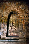 Bagan Myanmar. Abeyadana temple, Myinkaba. Mural paintings. 